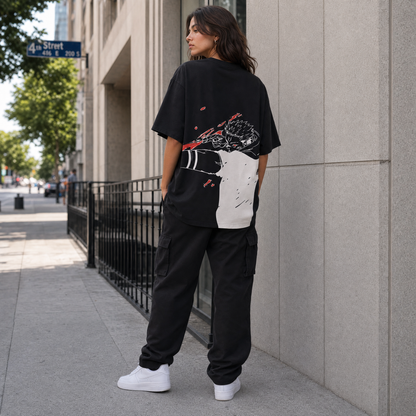 Flame Strike 2-Sided Oversize Tee