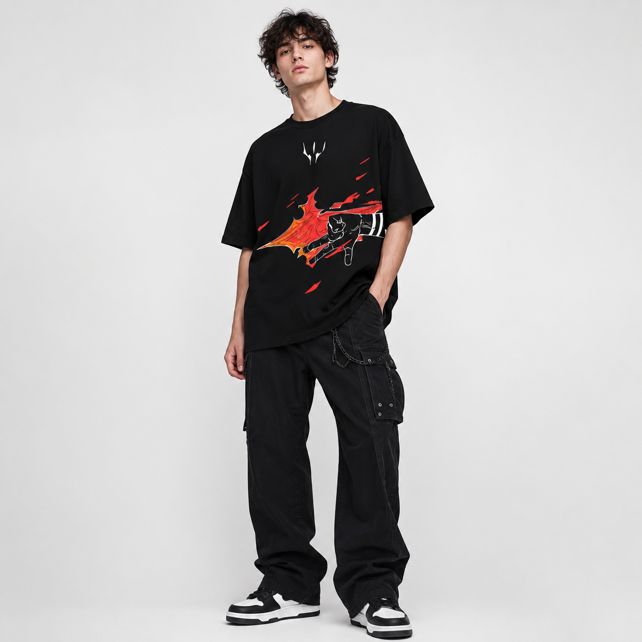 Flame Strike 2-Sided Oversize Tee