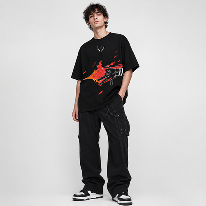 Flame Strike 2-Sided Oversize Tee