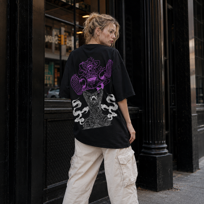Purple Gear 2-Sided Oversize Tee