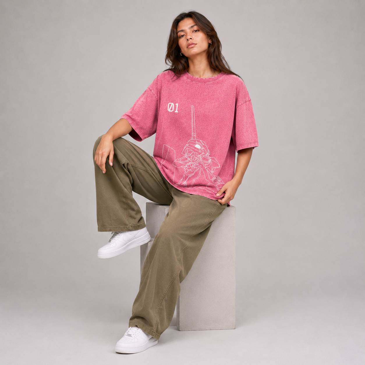Pink Mecha 01 Vintage Tee