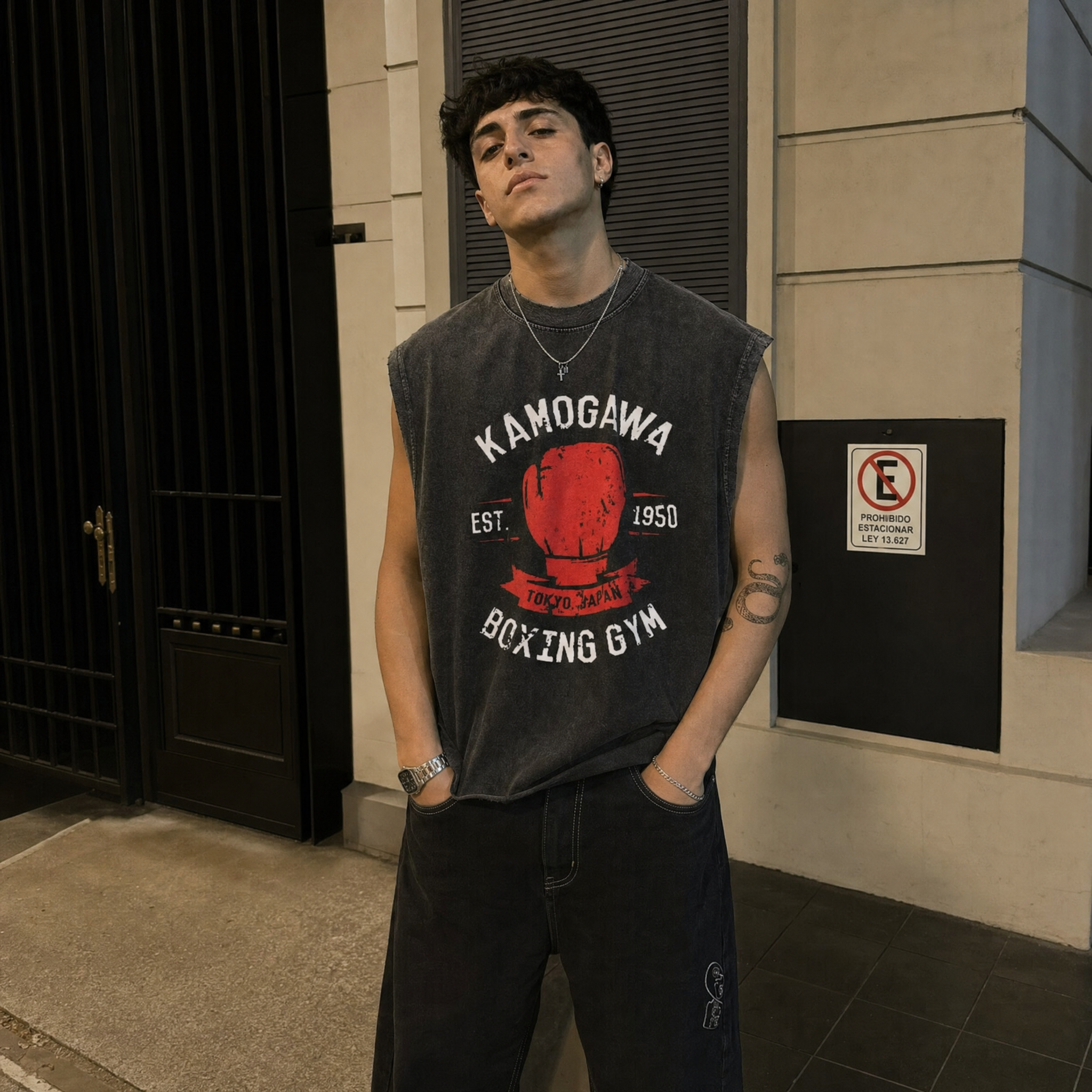 Kamogawa Boxing Gym V2 Vintage Washed Tank Top