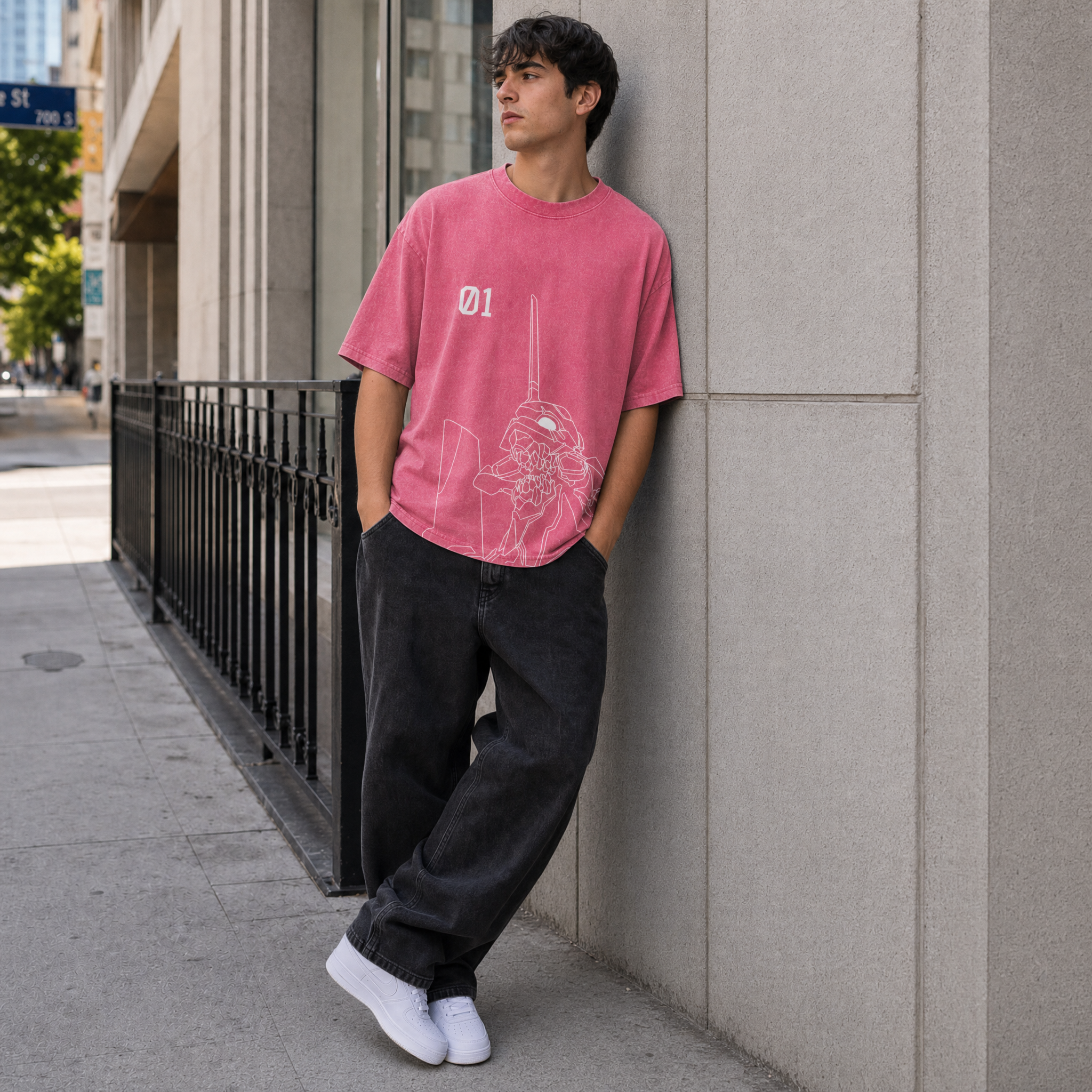 Pink Mecha 01 Vintage Tee