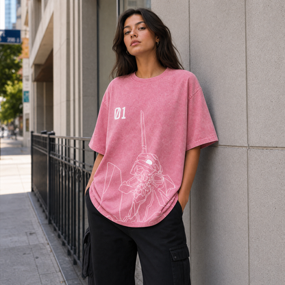 Pink Mecha 01 Vintage Tee