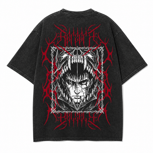 Black Swordman 2-Sided Oversize Vintage Tee