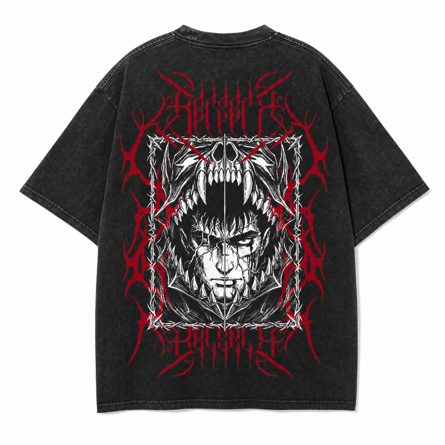 Black Swordman 2-Sided Oversize Vintage Tee